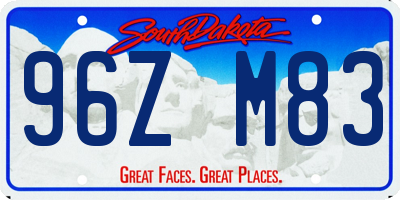 SD license plate 96ZM83