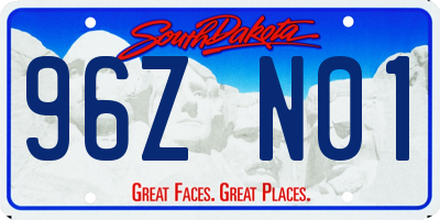 SD license plate 96ZN01