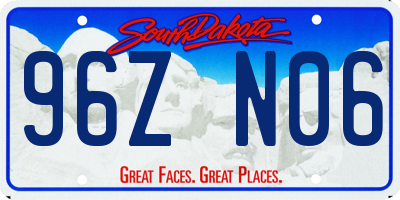 SD license plate 96ZN06