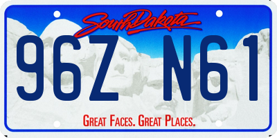 SD license plate 96ZN61