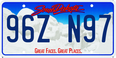 SD license plate 96ZN97