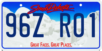SD license plate 96ZR01