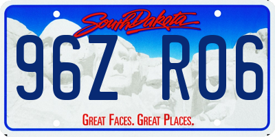 SD license plate 96ZR06