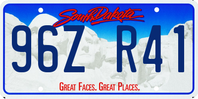 SD license plate 96ZR41
