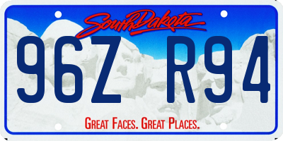 SD license plate 96ZR94