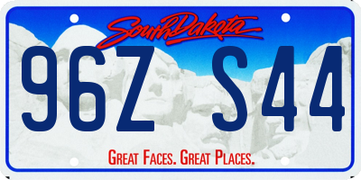 SD license plate 96ZS44
