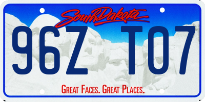 SD license plate 96ZT07