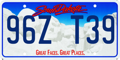 SD license plate 96ZT39
