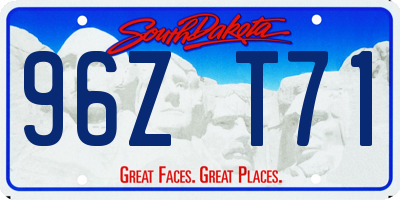 SD license plate 96ZT71