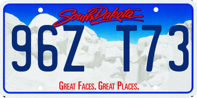 SD license plate 96ZT73