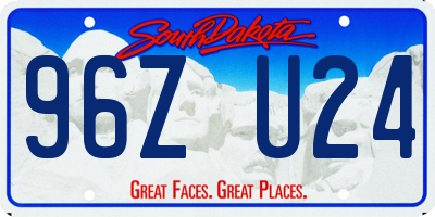 SD license plate 96ZU24