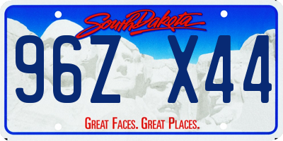 SD license plate 96ZX44