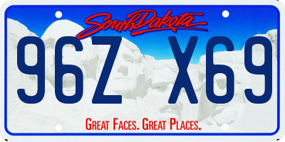 SD license plate 96ZX69