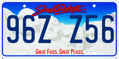 SD license plate 96ZZ56