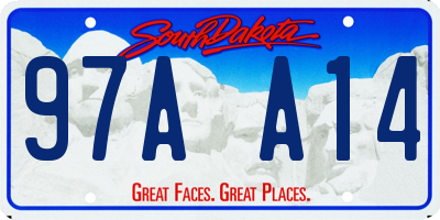 SD license plate 97AA14