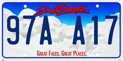 SD license plate 97AA17