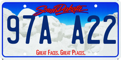 SD license plate 97AA22
