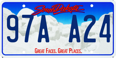 SD license plate 97AA24