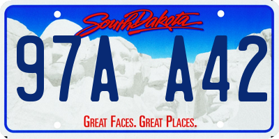 SD license plate 97AA42