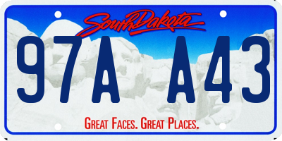 SD license plate 97AA43