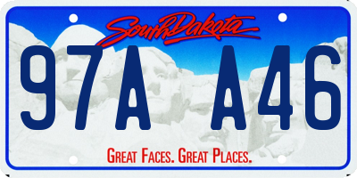 SD license plate 97AA46