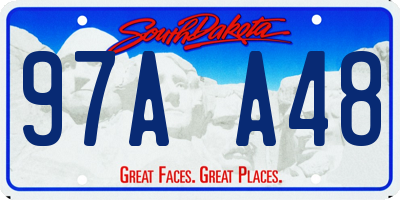 SD license plate 97AA48