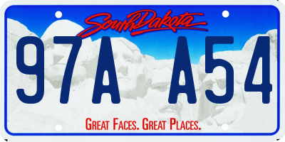 SD license plate 97AA54