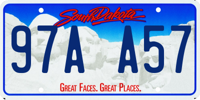 SD license plate 97AA57