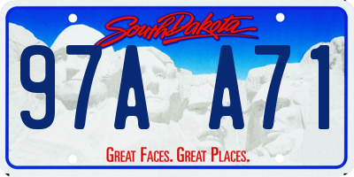 SD license plate 97AA71