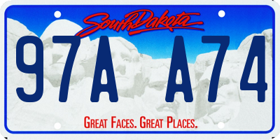 SD license plate 97AA74