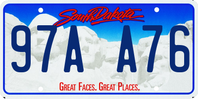 SD license plate 97AA76