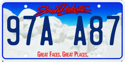 SD license plate 97AA87