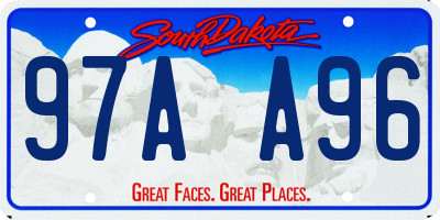 SD license plate 97AA96