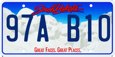 SD license plate 97AB10