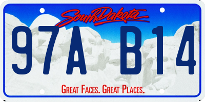 SD license plate 97AB14