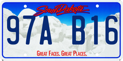 SD license plate 97AB16