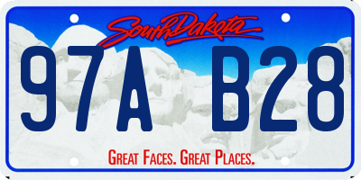 SD license plate 97AB28