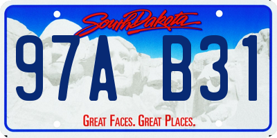 SD license plate 97AB31