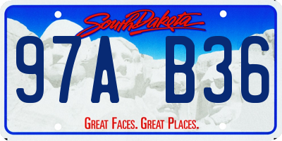 SD license plate 97AB36