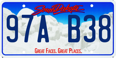 SD license plate 97AB38