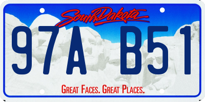 SD license plate 97AB51