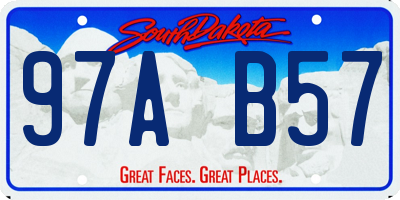 SD license plate 97AB57