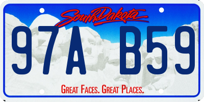SD license plate 97AB59