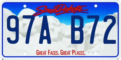SD license plate 97AB72
