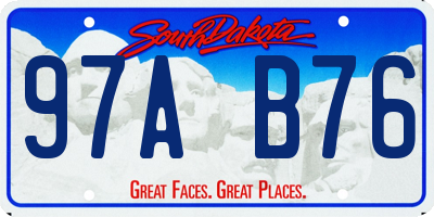 SD license plate 97AB76