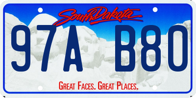SD license plate 97AB80