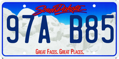 SD license plate 97AB85