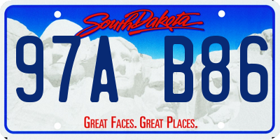 SD license plate 97AB86