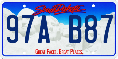SD license plate 97AB87