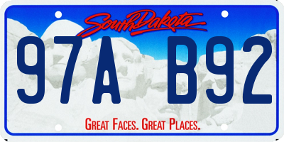 SD license plate 97AB92
